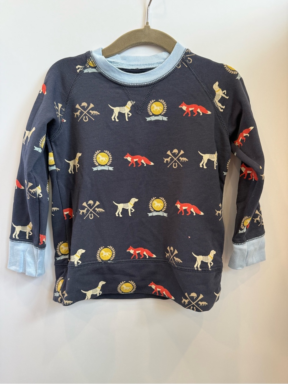 The Beaufort Bonnet Company Navy Equestrian Print Cassidy Crewneck - Picture 2 of 5